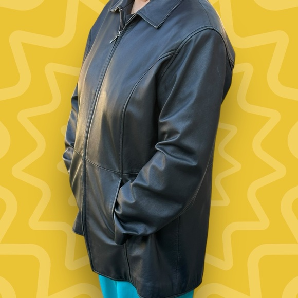 Sonoma Lambskin Black Leather Jacket-Size 1X - Picture 6 of 8